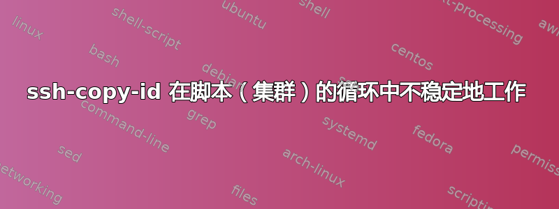 ssh-copy-id 在脚本（集群）的循环中不稳定地工作