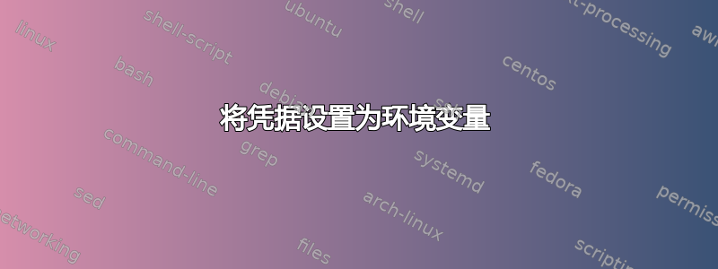 将凭据设置为环境变量