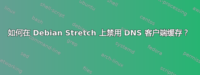 如何在 Debian Stretch 上禁用 DNS 客户端缓存？