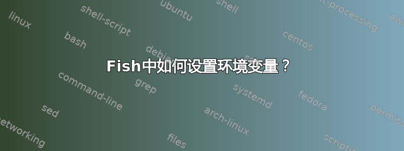 Fish中如何设置环境变量？