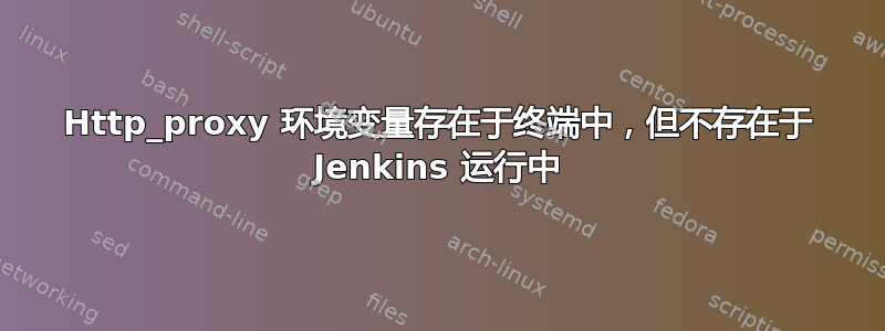 Http_proxy 环境变量存在于终端中，但不存在于 Jenkins 运行中