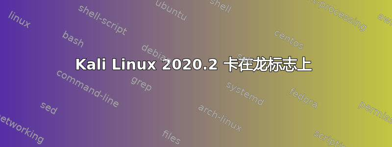 Kali Linux 2020.2 卡在龙标志上