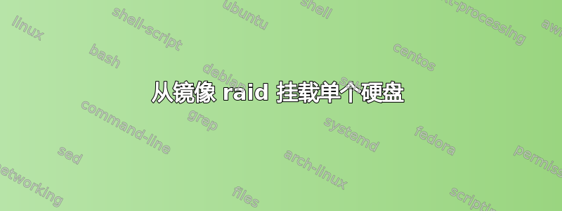 从镜像 raid 挂载单个硬盘