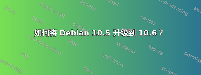 如何将 Debian 10.5 升级到 10.6？