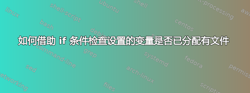 如何借助 if 条件检查设置的变量是否已分配有文件