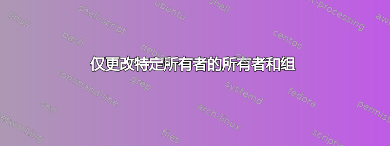 仅更改特定所有者的所有者和组