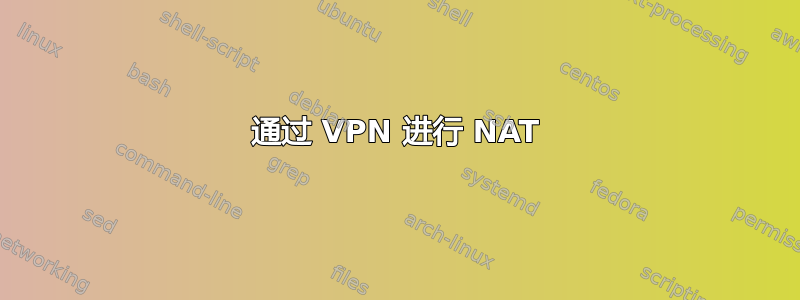 通过 VPN 进行 NAT