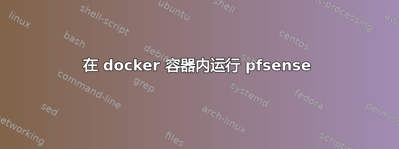 在 docker 容器内运行 pfsense