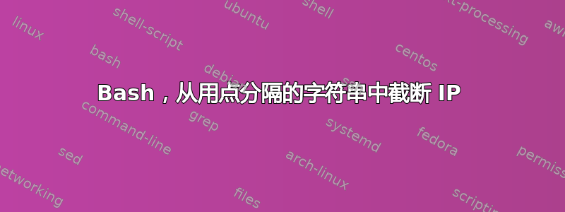 Bash，从用点分隔的字符串中截断 IP