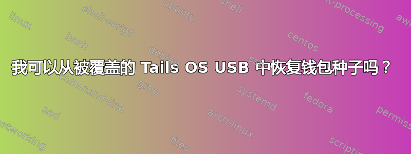 我可以从被覆盖的 Tails OS USB 中恢复钱包种子吗？