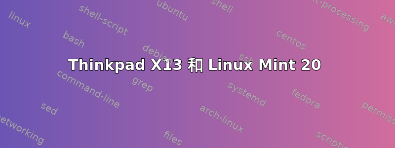 Thinkpad X13 和 Linux Mint 20