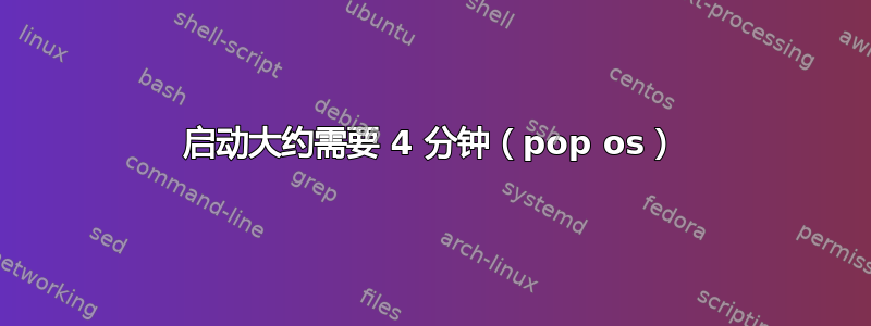 启动大约需要 4 分钟（pop os）