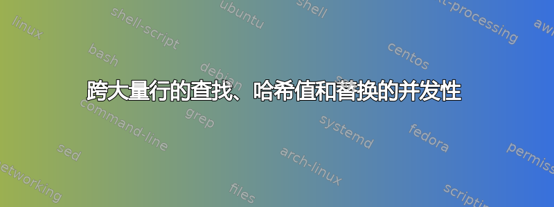 跨大量行的查找、哈希值和替换的并发性