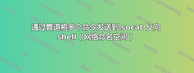 通过管道将多个命令发送到 socat 反向 shell（网络命名空间）