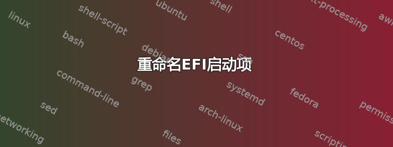 重命名EFI启动项