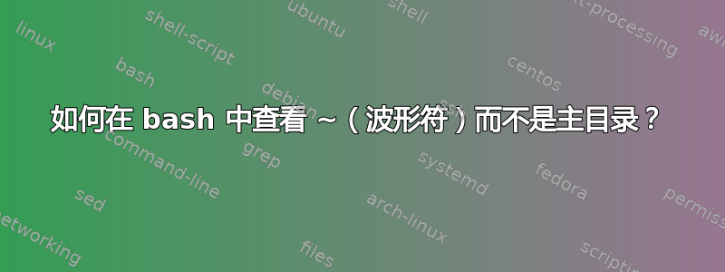 如何在 bash 中查看 ~（波形符）而不是主目录？