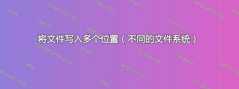 将文件写入多个位置（不同的文件系统）