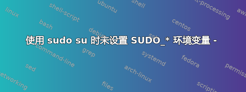 使用 sudo su 时未设置 SUDO_* 环境变量 -