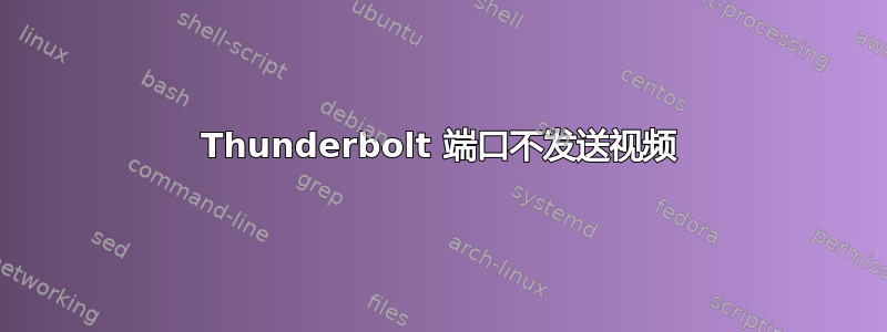 Thunderbolt 端口不发送视频