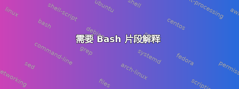 需要 Bash 片段解释