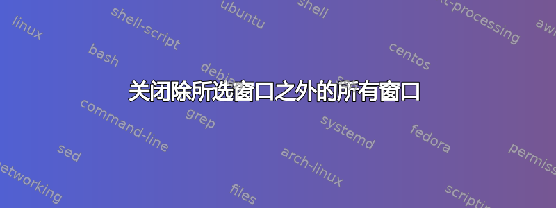 关闭除所选窗口之外的所有窗口