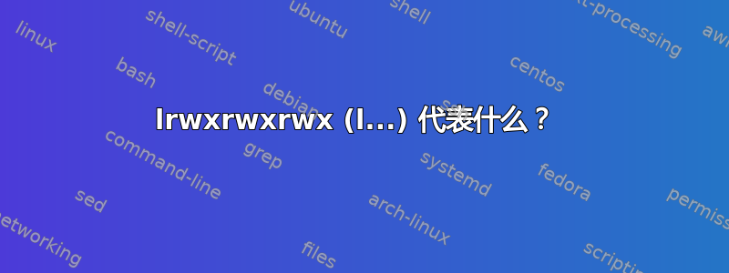 lrwxrwxrwx (l...) 代表什么？ 