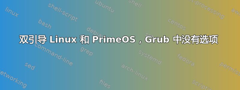 双引导 Linux 和 PrimeOS，Grub 中没有选项