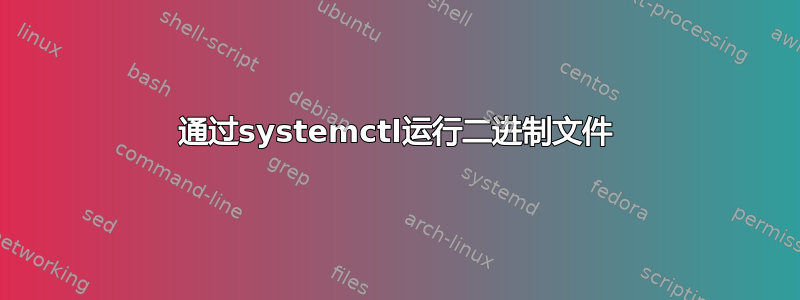 通过systemctl运行二进制文件