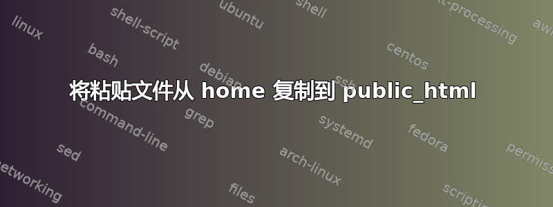 将粘贴文件从 home 复制到 public_html