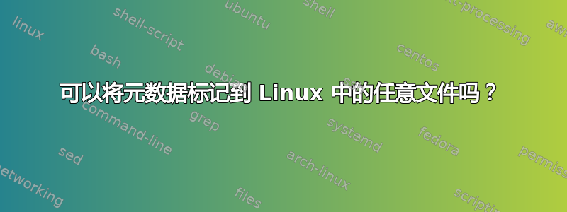 可以将元数据标记到 Linux 中的任意文件吗？