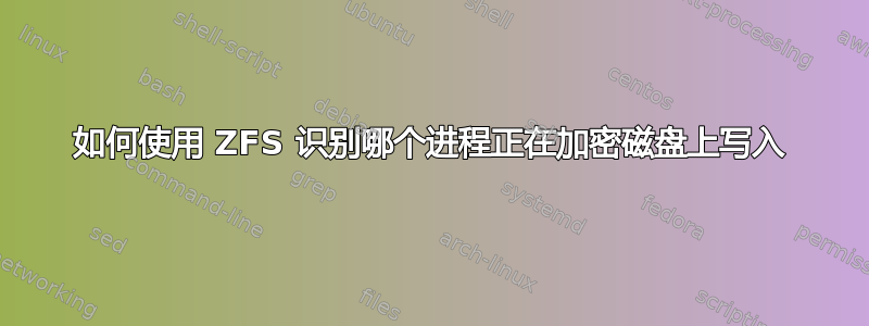 如何使用 ZFS 识别哪个进程正在加密磁盘上写入