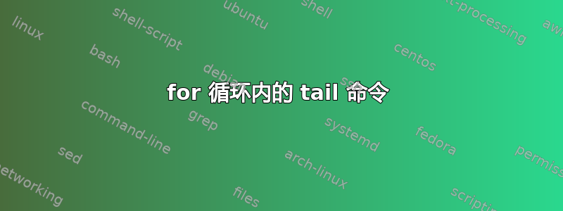 for 循环内的 tail 命令