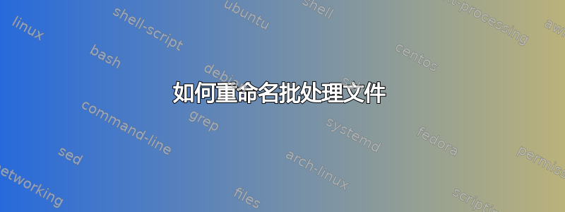 如何重命名批处理文件