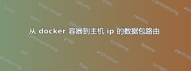 从 docker 容器到主机 ip 的数据包路由