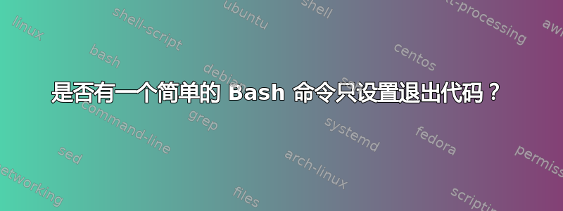 是否有一个简单的 Bash 命令只设置退出代码？