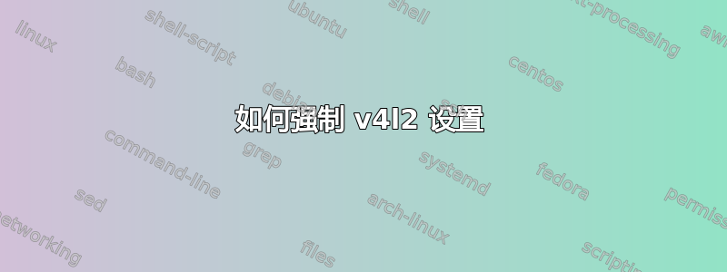 如何强制 v4l2 设置