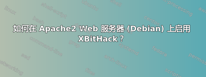 如何在 Apache2 Web 服务器 (Debian) 上启用 XBitHack？