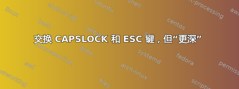 交换 CAPSLOCK 和 ESC 键，但“更深”