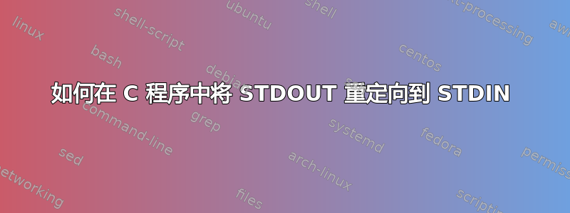 如何在 C 程序中将 STDOUT 重定向到 STDIN