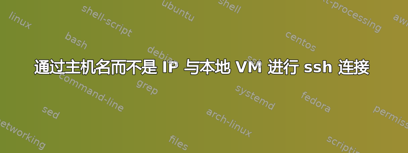 通过主机名而不是 IP 与本地 VM 进行 ssh 连接