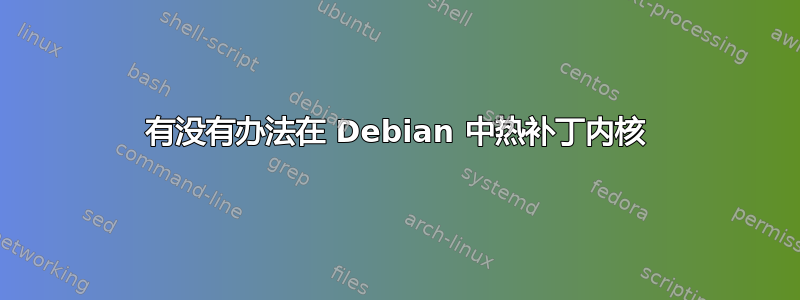 有没有办法在 Debian 中热补丁内核