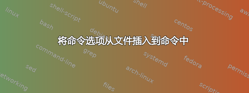 将命令选项从文件插入到命令中