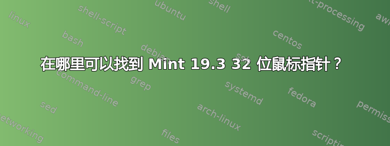 在哪里可以找到 Mint 19.3 32 位鼠标指针？