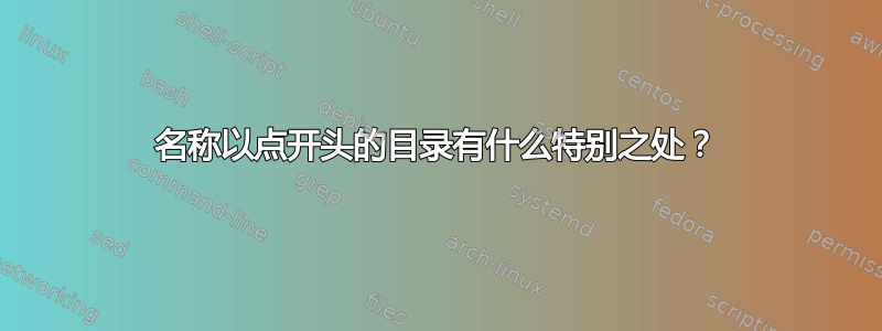 名称以点开头的目录有什么特别之处？