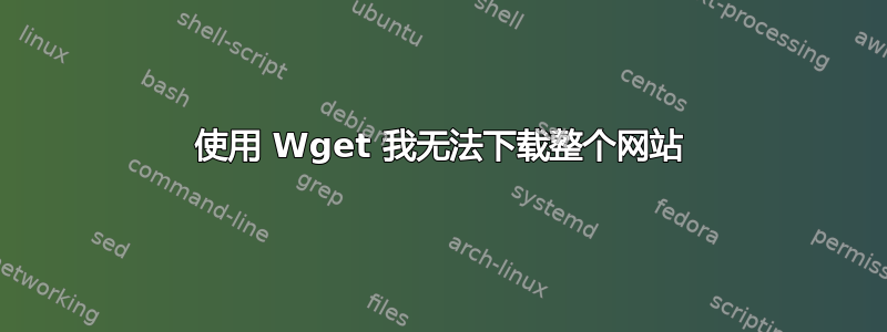 使用 Wget 我无法下载整个网站