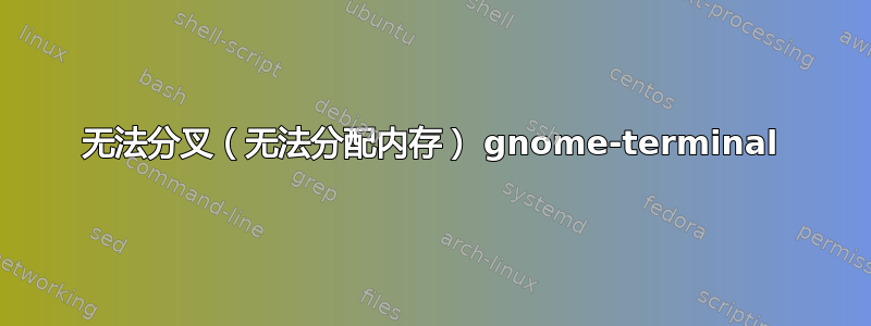 无法分叉（无法分配内存） gnome-terminal