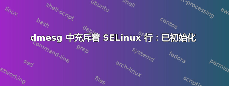 dmesg 中充斥着 SELinux 行：已初始化