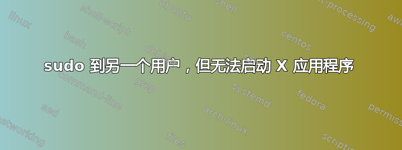 sudo 到另一个用户，但无法启动 X 应用程序