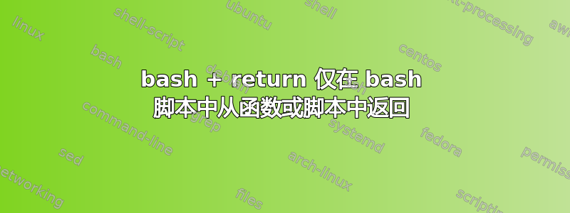 bash + return 仅在 bash 脚本中从函数或脚本中返回