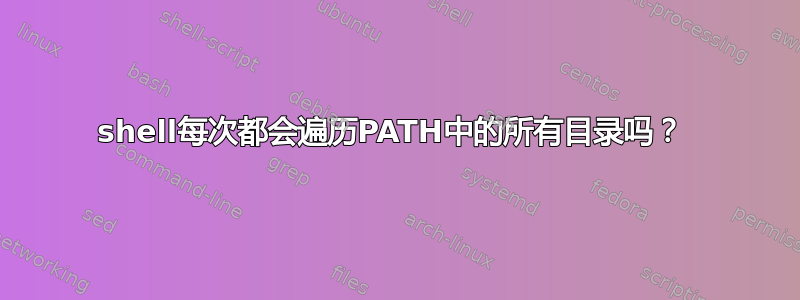 shell每次都会遍历PATH中的所有目录吗？ 